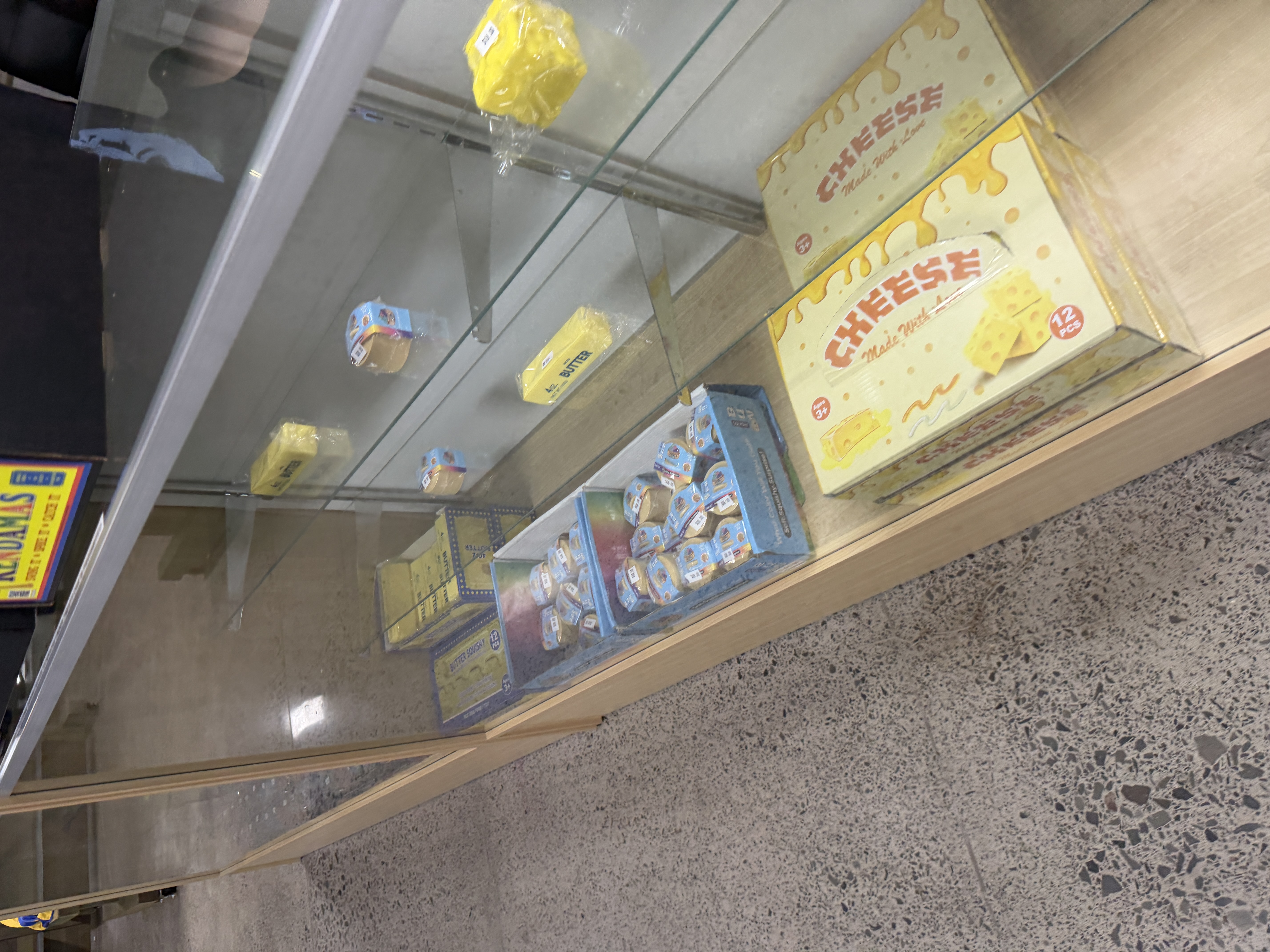 Snack display case at Lloyd's Silva Store